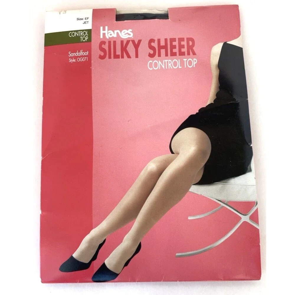 Vintage Hanes Pantyhose Lot of 3 Silk Sheer Control Top New in Box